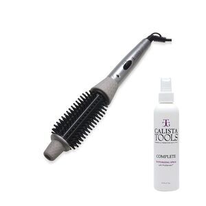 Calista Tools Perfecter Heated Ceramic Round Brush & Texture Spray 7.5 oz New